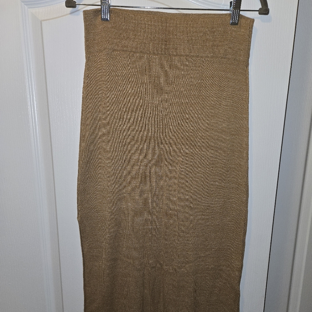 Free People Golden Hour Miditan Sweater Skirt Size M - Picture 3 of 6
